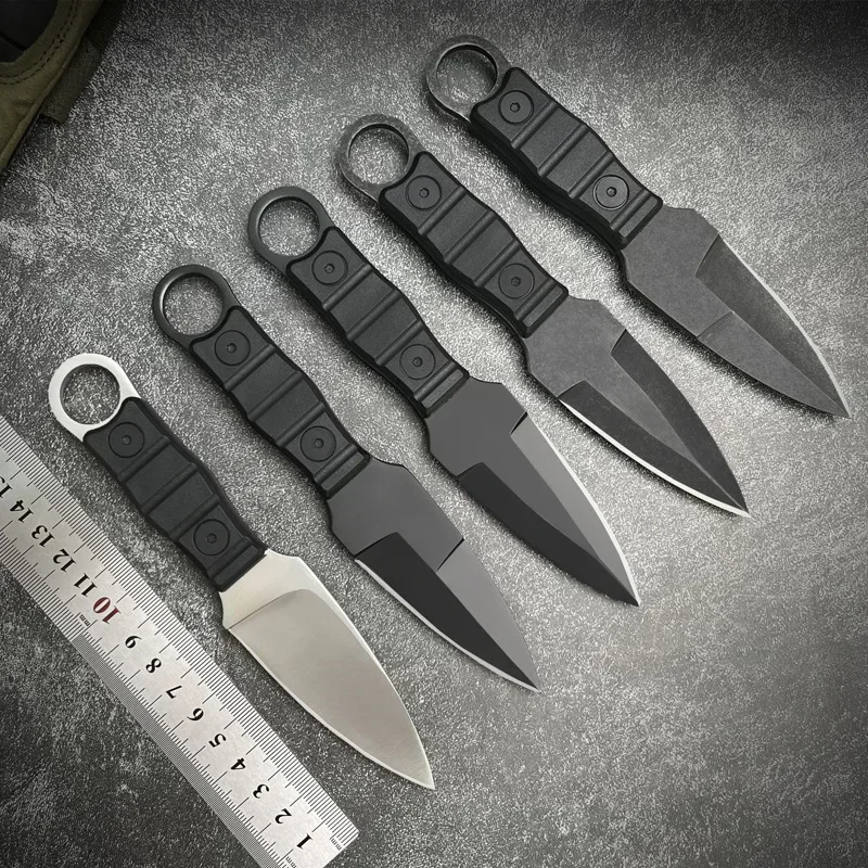 2024 New products: Outdoor small straight knife, high hardness survival knife,utility knife +K sheath, camping EDC portable