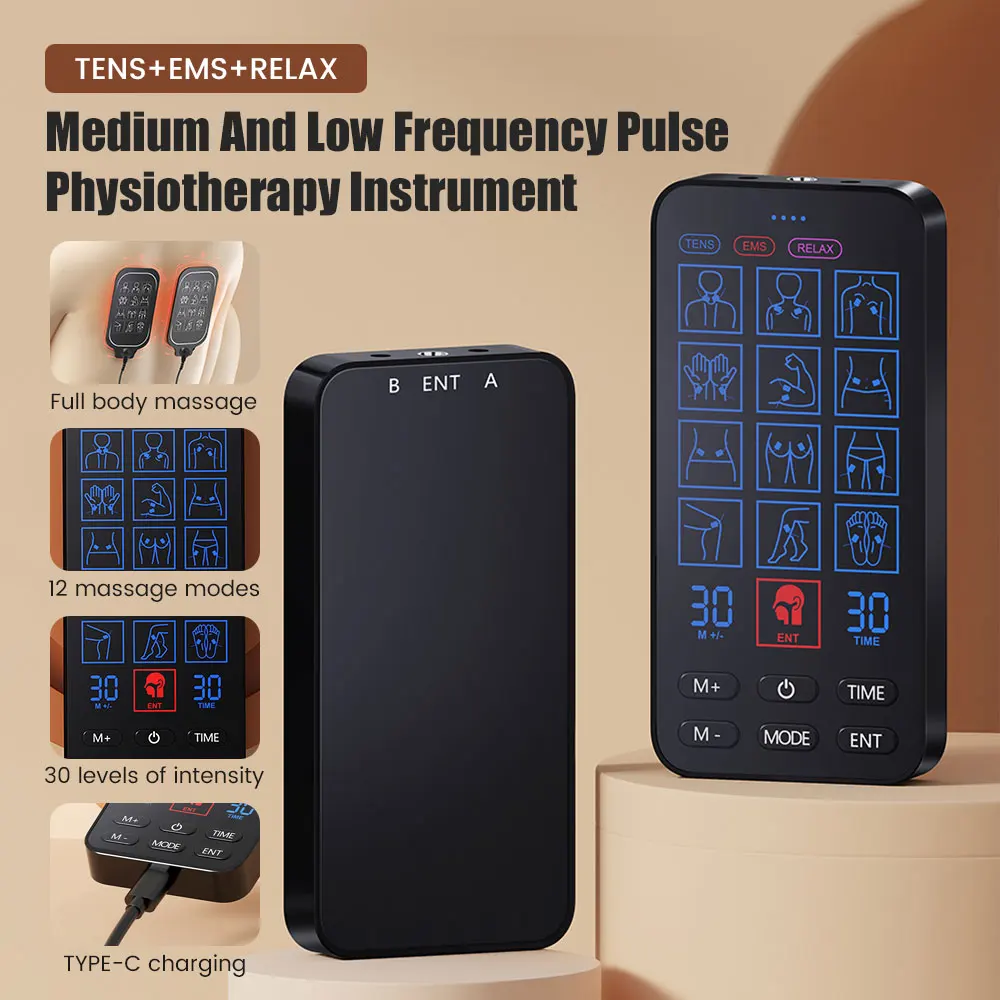 Multifunction Electric EMS Tens Machine Pulse Body Massage Low Frequency Massager Rhinitis Sinusitis Cure Therapy Nose Laser