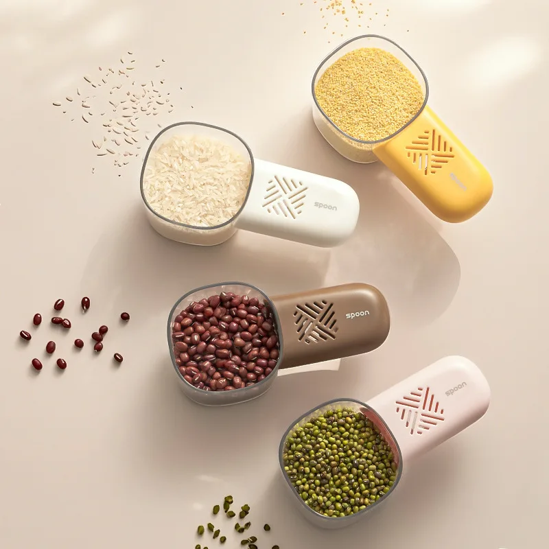 Multi-functional Rice Ladle Household Food-grade Coarse Grain Spoon Kitchen Insect-proof Flour Scooping Quantifying Rice Spoon