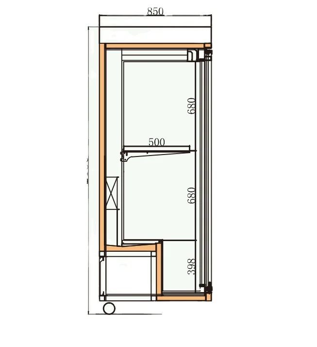 High Quality Stainless Steel and Food Grade PE Material Florist Refrigerated Display Cabinet