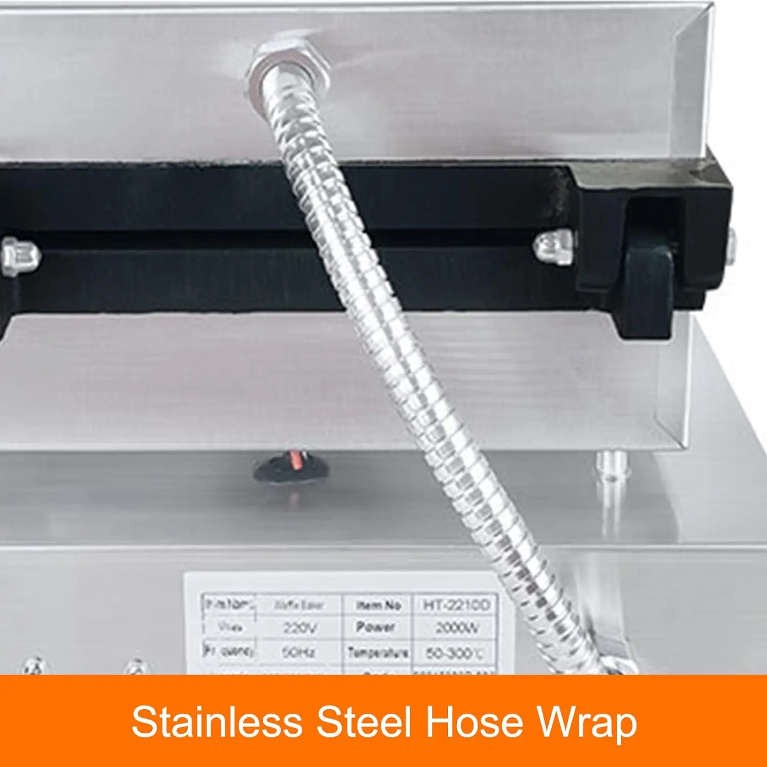 Máquina para hacer gofres comercial, máquina para hacer gofres eléctrica antiadherente de 4 piezas, acero inoxidable, 110V, Control de temperatura y tiempo, gofres belgas