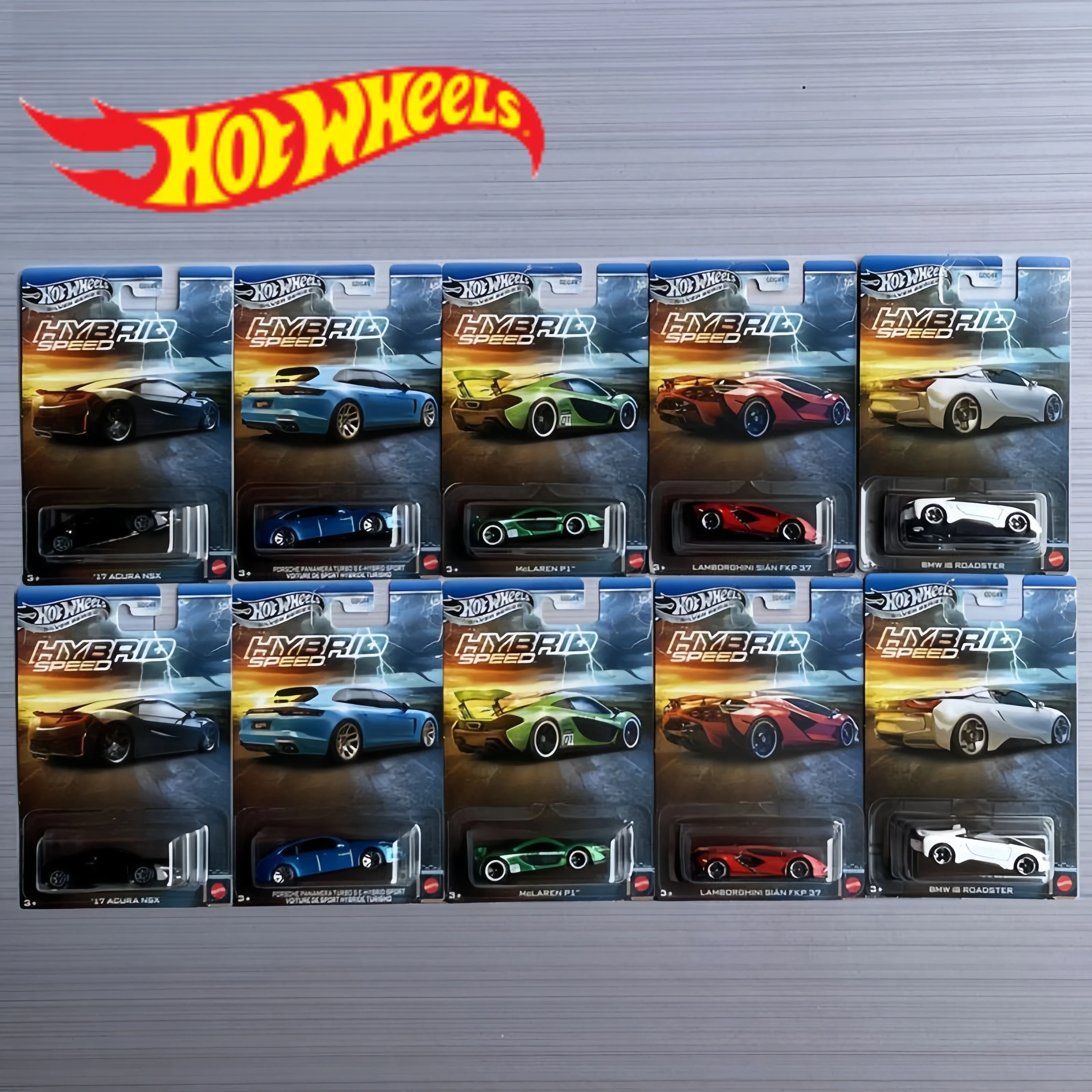 

Hybrid Speed Set Silver Series 1:64 Hot Wheels 2025 Scale Diecast Model Vehicles Lamborghini Mclaren Honda Acura Bmw Car Toy