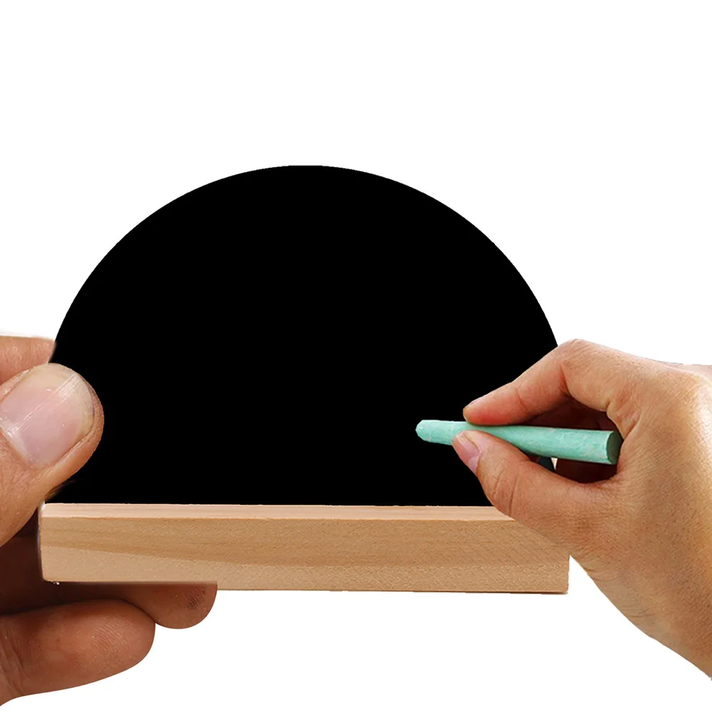 

4pcs Mini Double-sided Blackboard with Base Writing Board Easy Wipe Chalkboard Desk Ornament Lightweight Message Display
