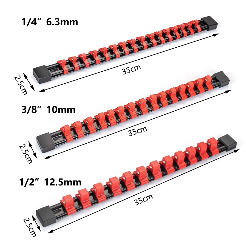 1 шт., органайзер для торцевых ключей, 1/4 дюйма, 3/8 дюйма, 1/2 дюйма