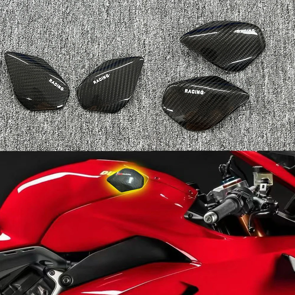 

For Ducati Panigale V4 S/R Speciale 2018-2021& Streetfighter V4-V4S 2020-2024 Motorcycle Fuel Tank Carbon Fiber Protective Cover