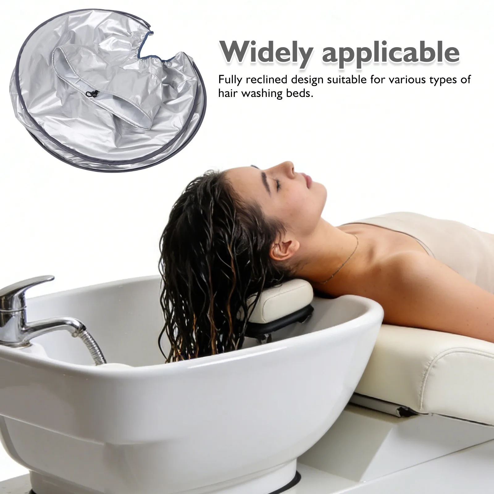 Thai Head Spa Steamer Cap Adjustable Silver Size Deep Conditioning Hood for Salon Shampoo Bed Thermal Heat Hair Treatment Scalp view 6