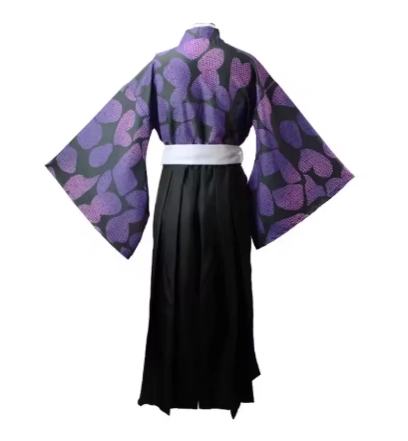 Anime Dämon Slayer Kokushibo Cosplay Kostüm Perücken Kimono Uniform Halloween Karneval
