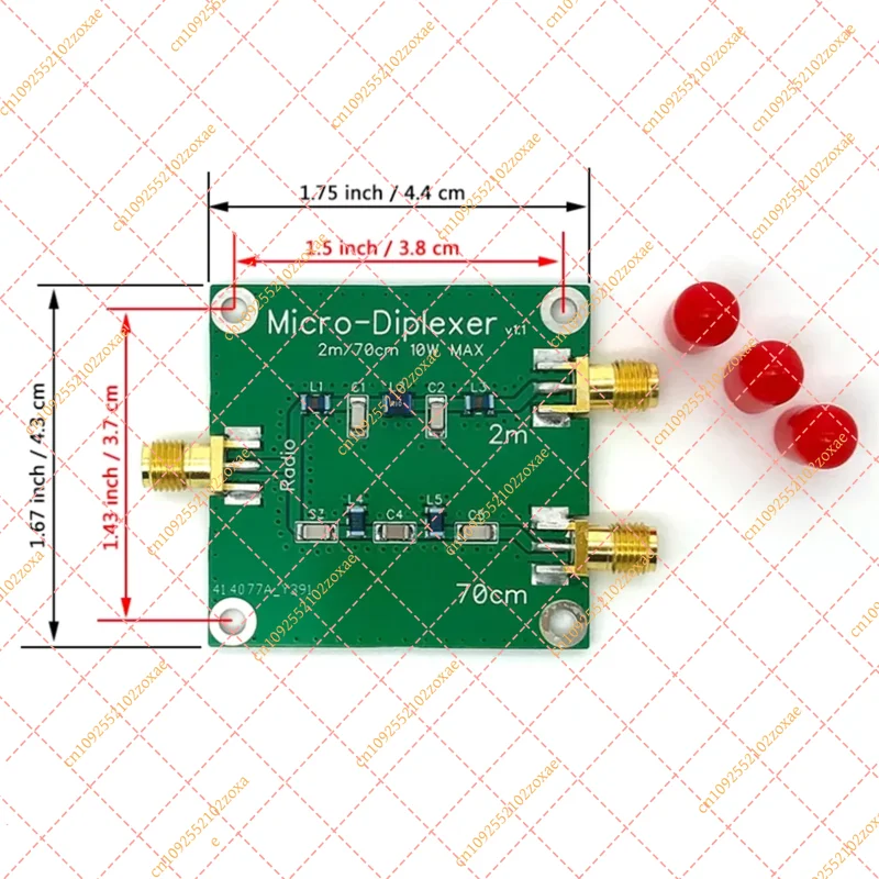 10W V/U Band Micro-Type Diplexer Duplex Filter 2m 70cm with Shell Installed Between Transmitter and Antenna