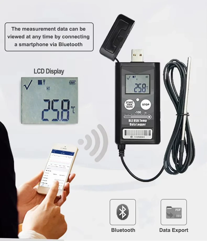 cold-storage-pt100-ultra-data-logger-bluetooth-usb-temperature-meter-with-probe