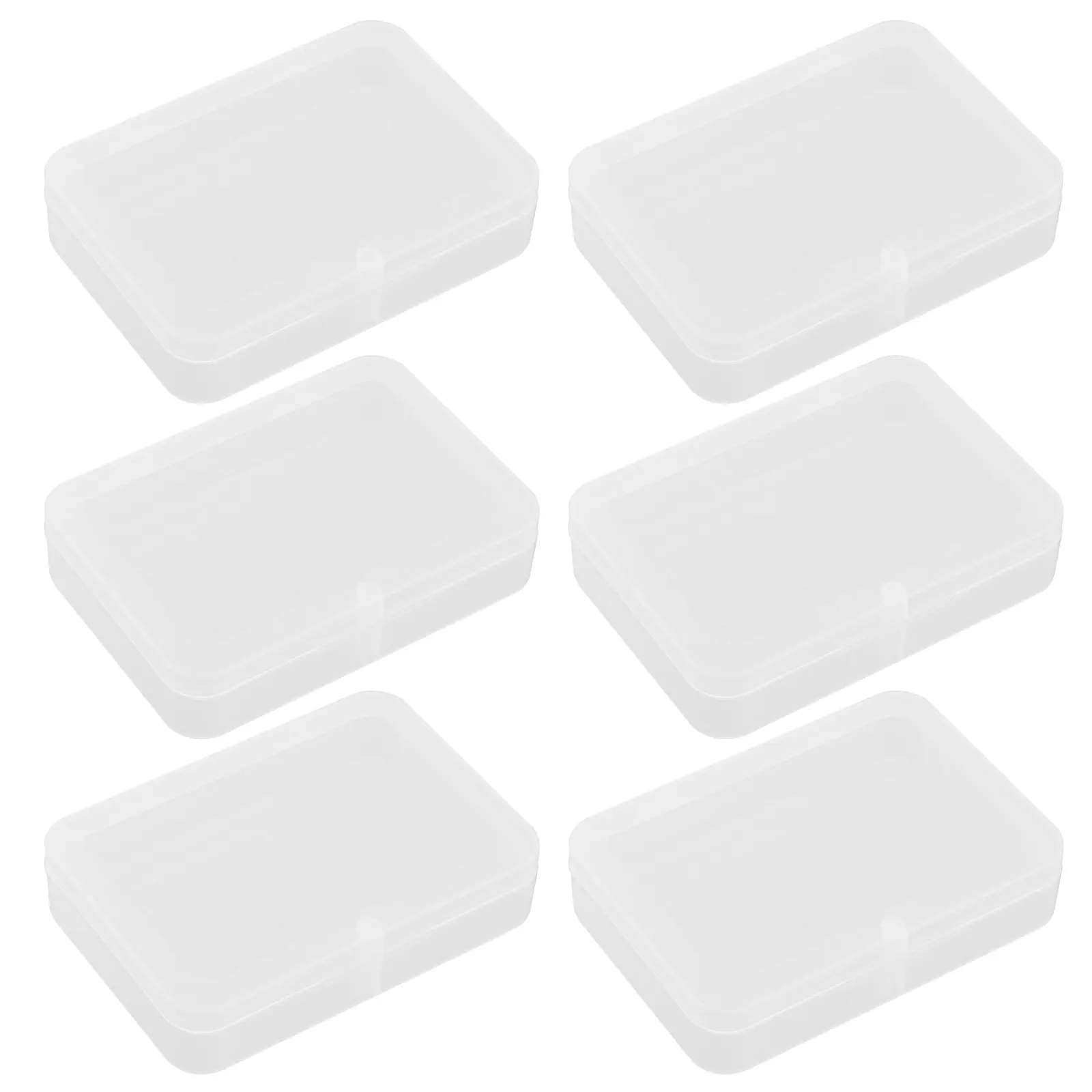 

6Pcs Clear Plastic Storage Boxes for Playing Cards Rectangular Organizer Holder Waterproof Dust-Proof Portable Easy to Carry