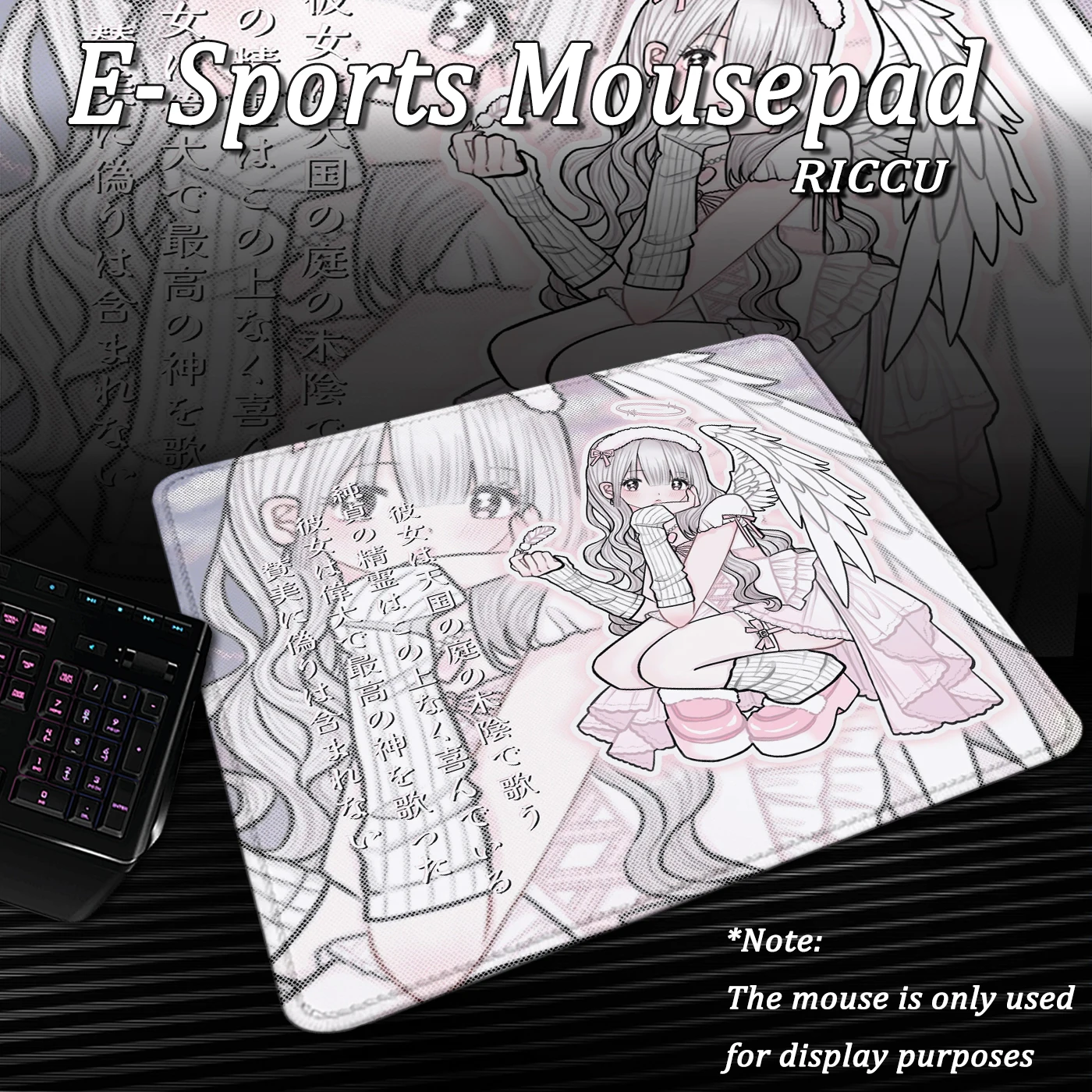 パーソナライズされた Y2K イラスト ガール スモール マウスパッド HD アート エンジェル クリエイティブ デコレーション デスクマット PC キーボード E スポーツ ガールズ マウスパッド