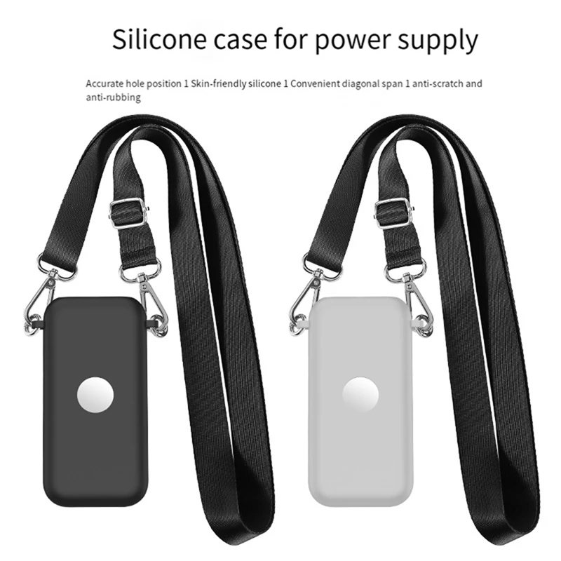 For Apple Vision Pro Power Bank Case Silicone Convenient Diagonal Cross Anti-Scratch Anti-Scuff All-Inclusive Case, Durable A