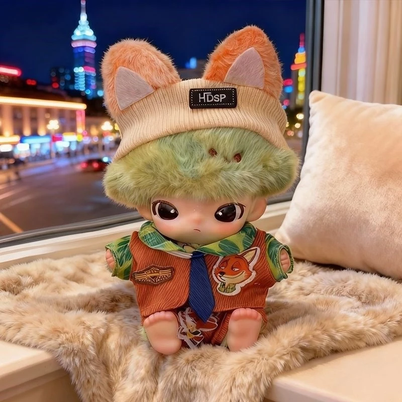 Dimoo Newborn Diary Baby Coat Rabbit Fox Baby Coat Clothing Cute Set Rubber Stuffed Toy Hanger For Player Collection