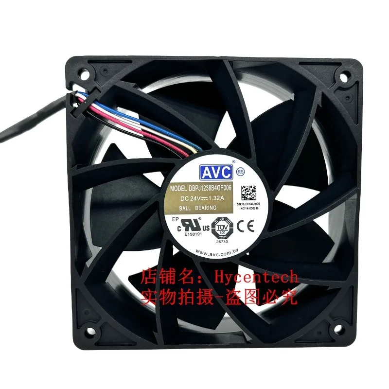 New Cooler Fan for AVC 12038 DBPJ1238B4GP006 24V 1.32A 12cm Cooling Fan 120 * 120 * 38MM