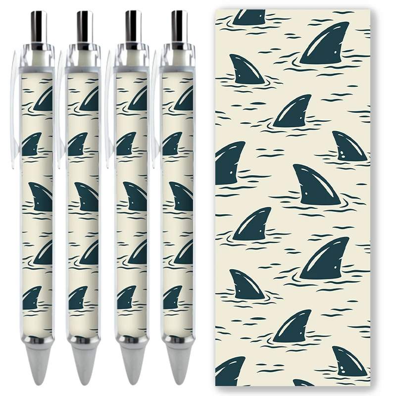 2/4PCS Shark Fins Gel Pens Cartoon Kawaii Pattern Stationery HD Marine Organism Exclusive Design Caneta Writing School Supplies