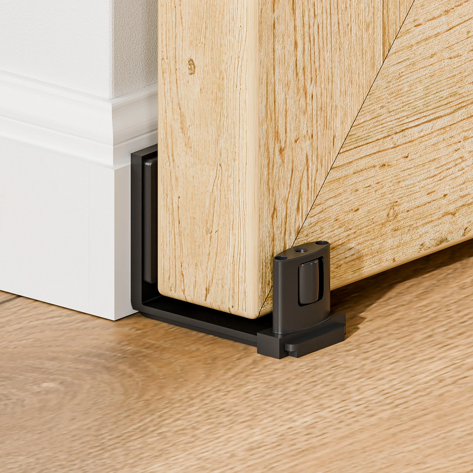 

Adjustable Floor Guide with Double-Wheel Anti-Sway Device for Barn Door Pulley Hardware
