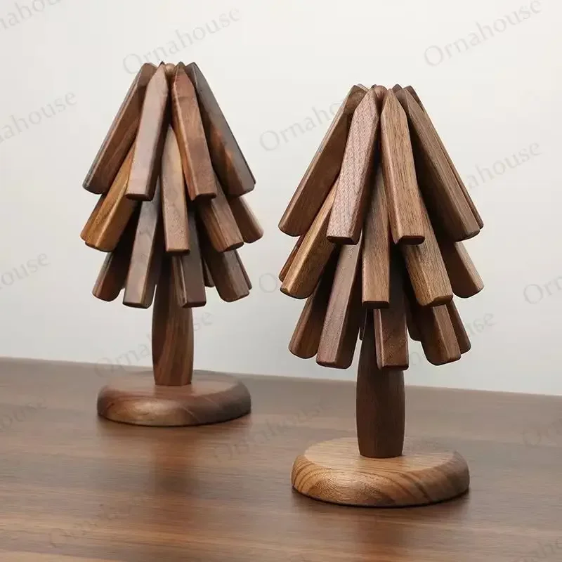 

Black Walnut Solid Wood Small Tree Insulation Pad Table Decoration Anti Scalding Insulation Pad Creative Insulation Pad Figurine