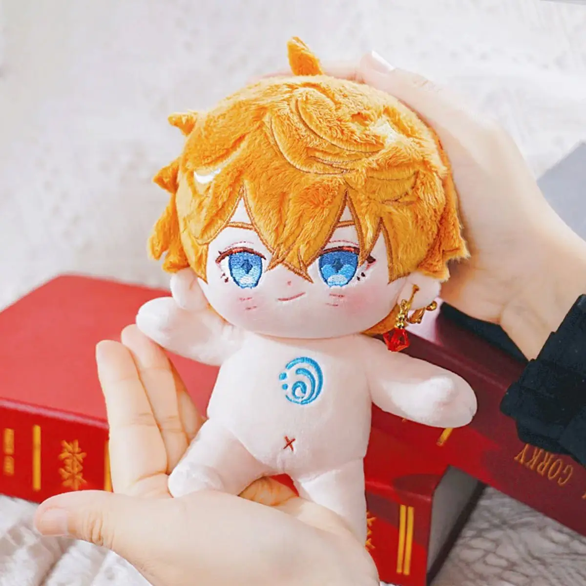 

Tartaglia Genshin Impact Attribute Plush Doll Dress Up Clothes Cotton Dolls Body Anime Plushie Toys Cosplay 20cm Birthday Gift