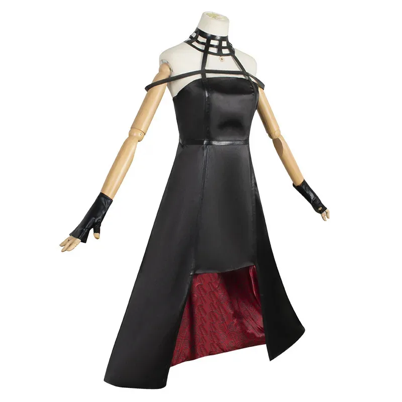 Anime Yor Forger Parrucca Cosplay Abito Abito Assassino Gotico Nero Rosso Gonna Outfit Uniforme Yor Briar Orecchino Capelli Lunghi