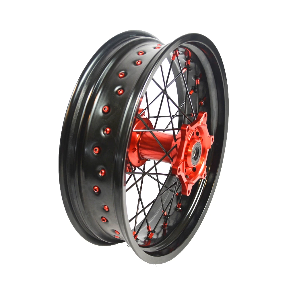 Customized Motorcycle Accessories Spoked Rim Motorcycle Wheel Sets Motorcycle Supermoto Wheels for HONDA CRF 250 450 2018