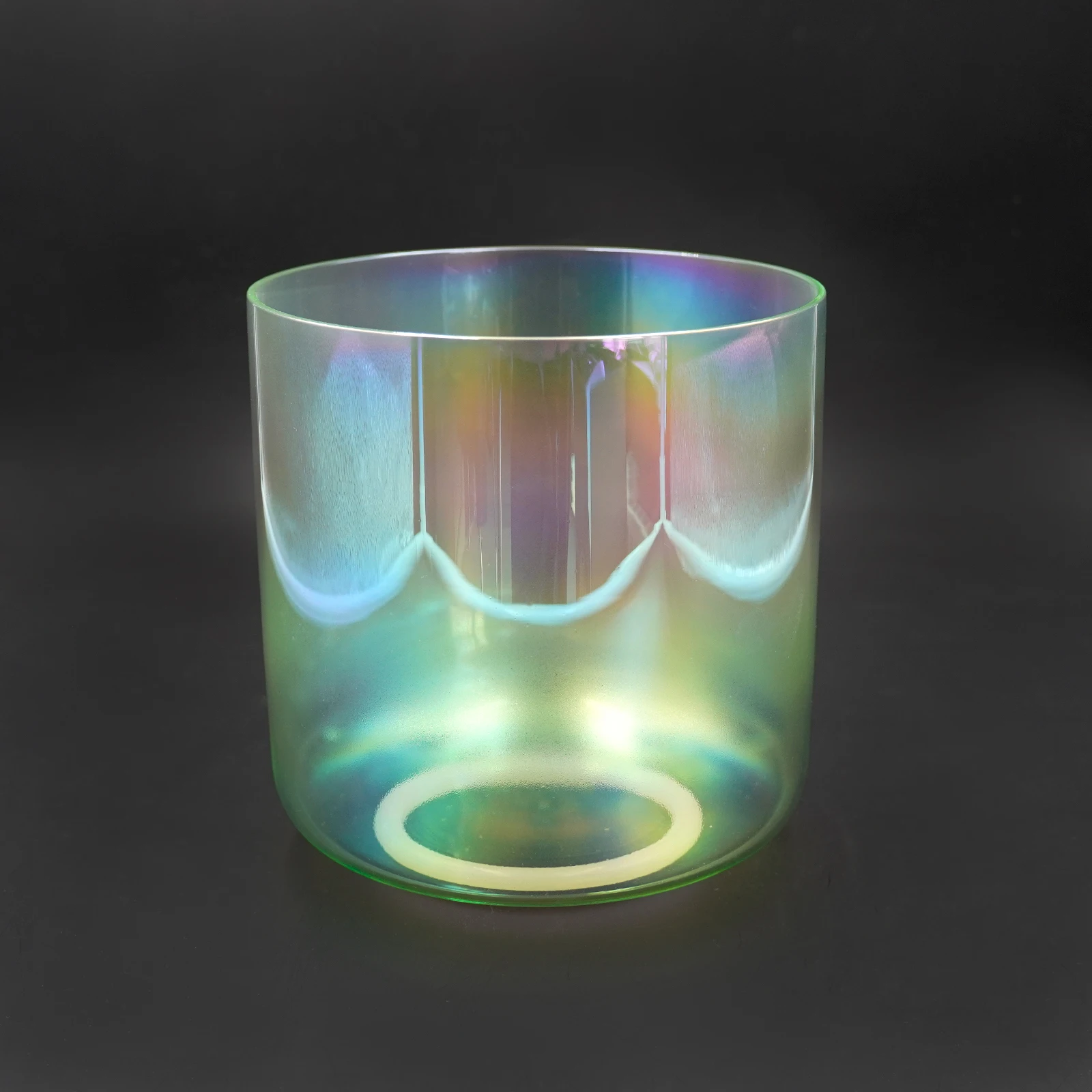 6inch Random Note Colorful Clear Alchemy Crystal Singing Bowl for Yoga Sound Bath Musical Instrument Sound Healing NO BAG