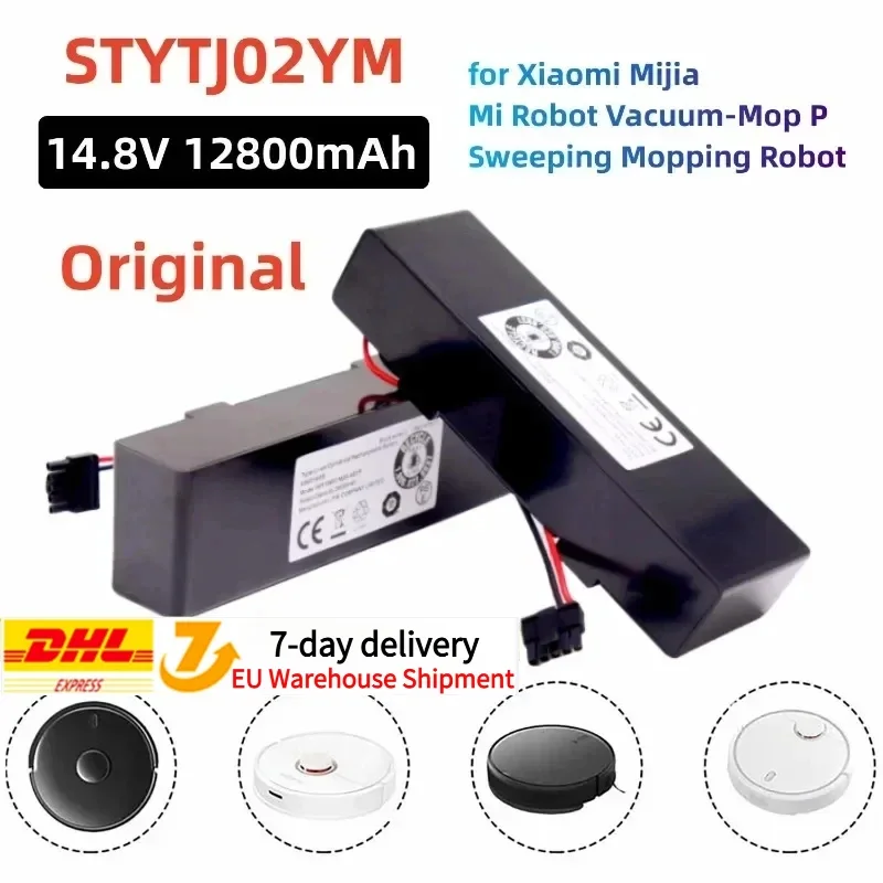 18650 4S1P 14.8V 12800mAh Sweeper Battery for Xiaomi Mijia Mi Robot Vacuum-Mop P Sweeping Mopping Robot STYTJ02YM Li-ion Battery