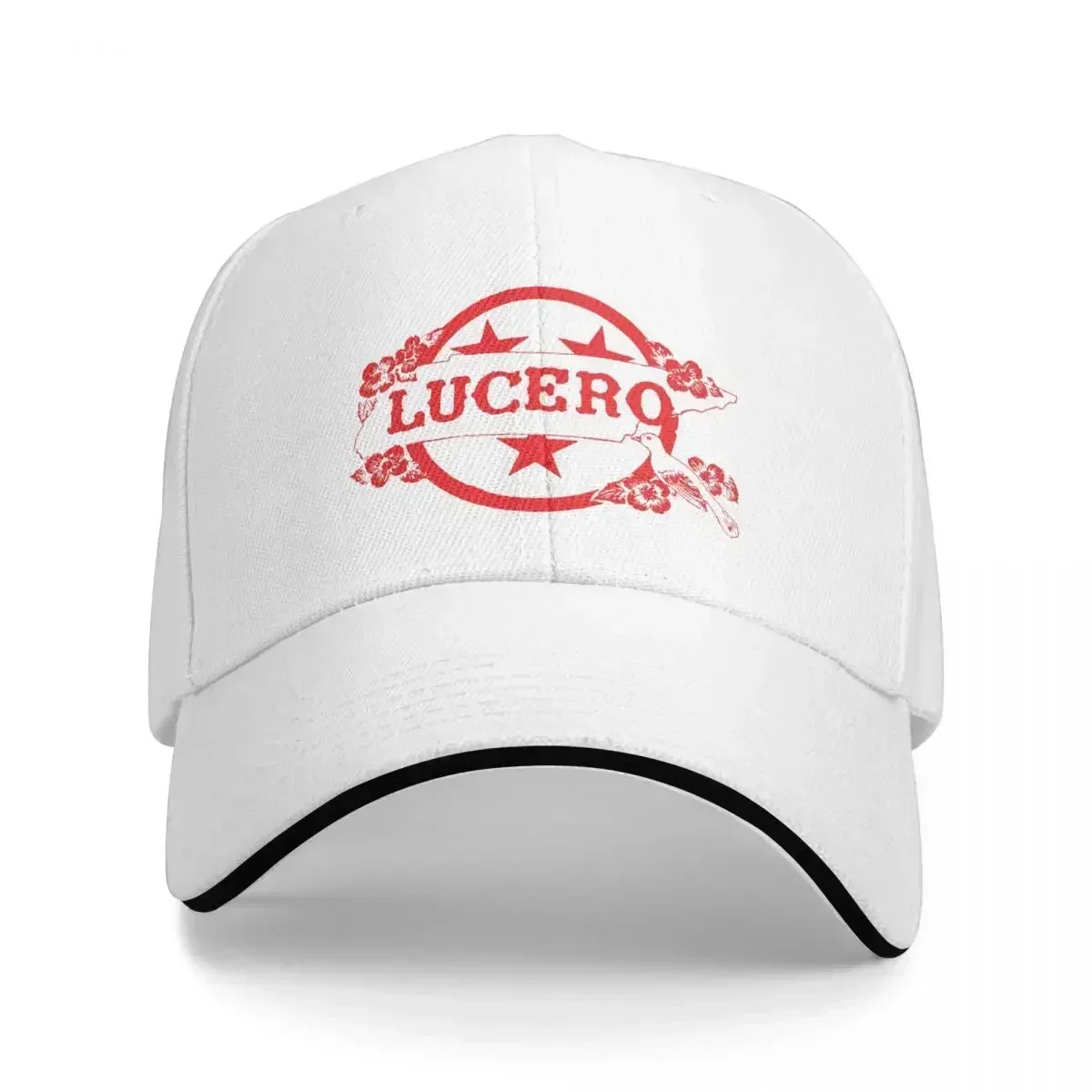 Lucero Band-gorra de béisbol con logotipo de texto para hombre y mujer, gorro transpirable con Cierre trasero, estilo policromático, personalizable, Unisex