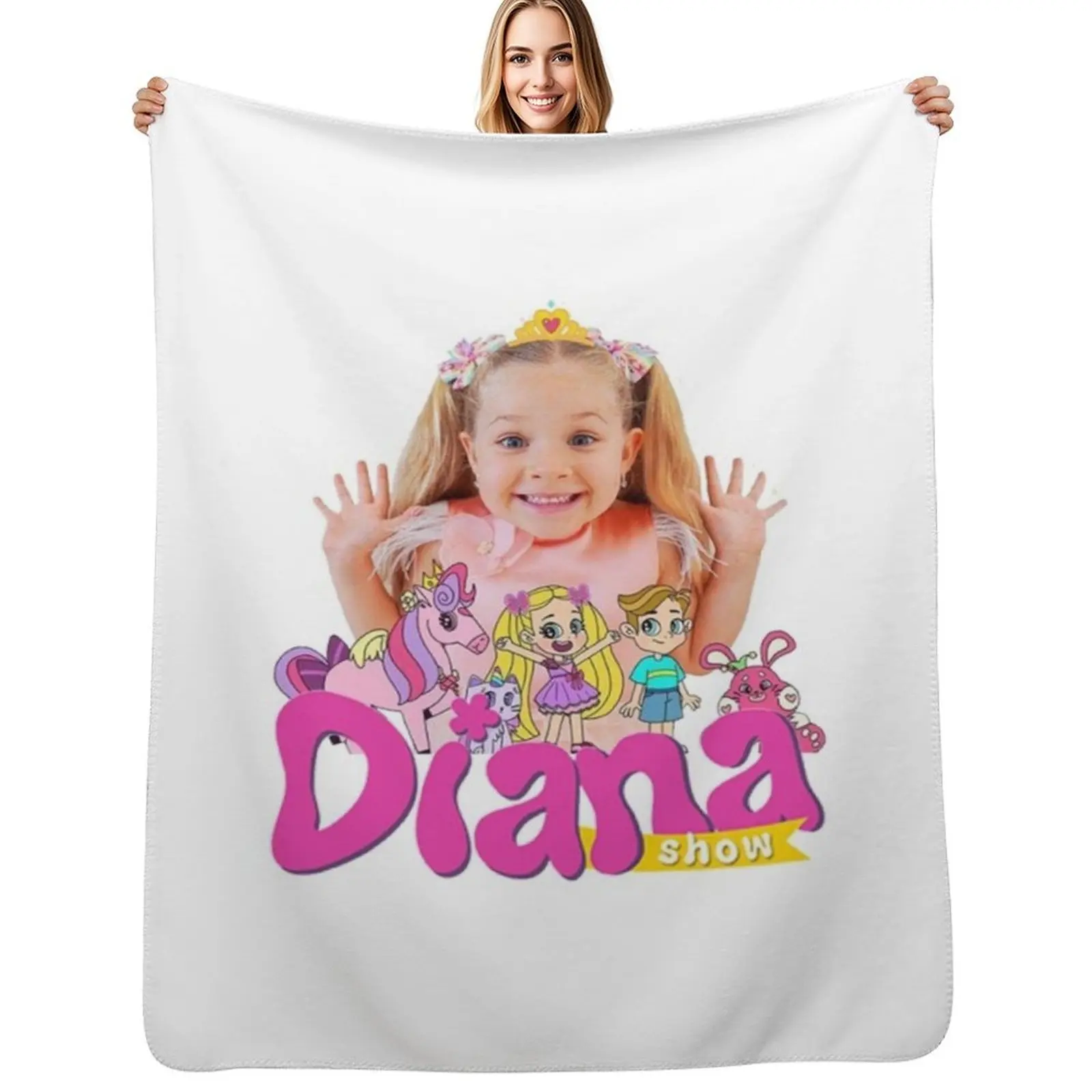 

Copy of Cute The Kids Diana Show , Love Diana Throw Blanket Summer Beautifuls Plush Blanket