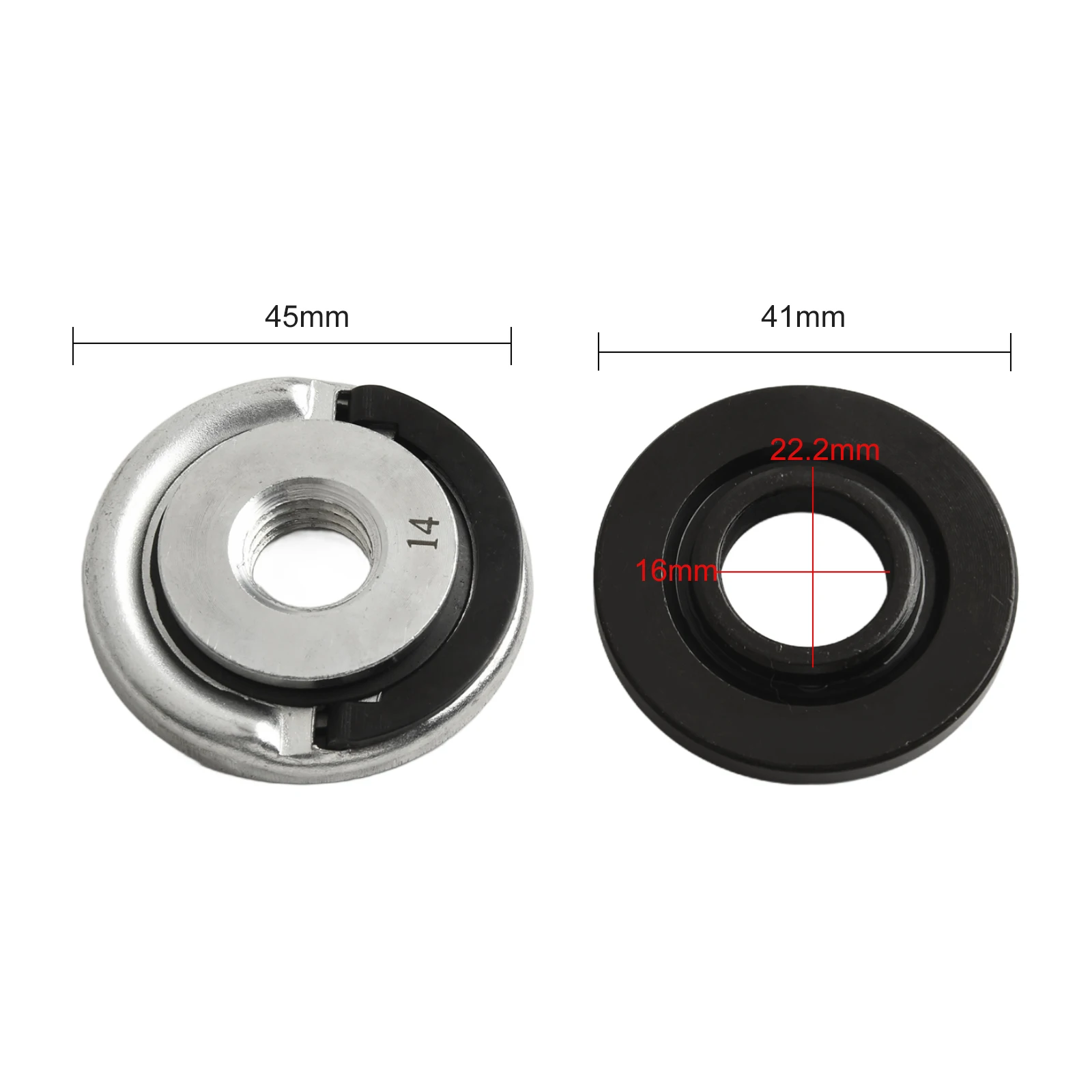 

2pcs/set Flange Nut Self-locking Pressure Plate Quick-release Nut For Electric Drill Angle Grinder Power Tools Accessories