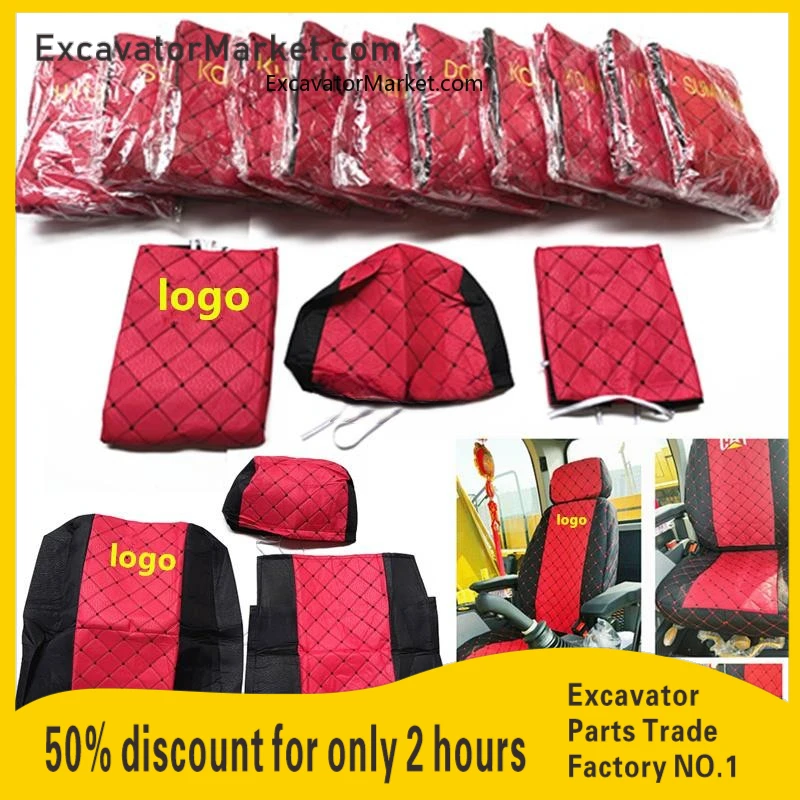 For Doosan Cat Hitachi Kobelco Sany Hyundai Liugong Komatsu  Sdlg Sumitomo Excavator Seat Cover Seat Cover Excavator Accessories