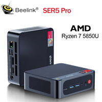 Beelink SER5 Pro Ryzen 7 5800H 5850U Mini PC DDR4 32GB 500GB 16GB 500GB  32G1T SSD Wifi6 BT5.2 Destop MINI PC Gamer Computer