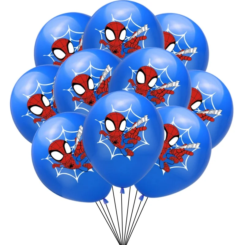 Disney 10/30pcs Spiderman Across the Spider Verse Latex Balloon Party Supplies Spidey Party Balloons for Birthday Party Decorati