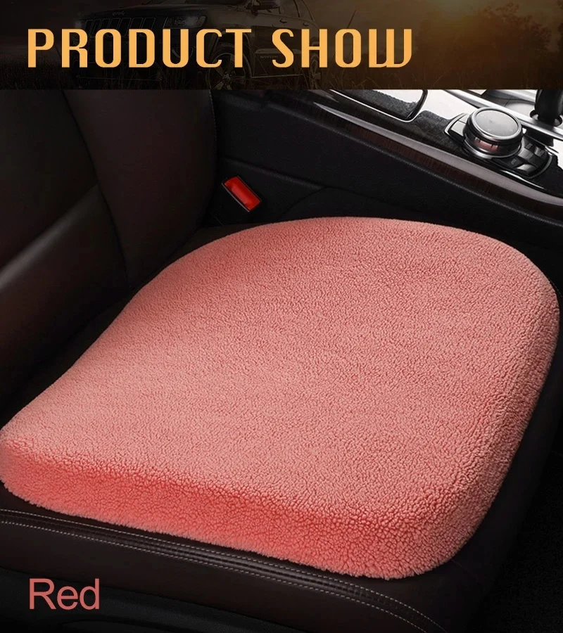 Karcle Memory Cotton Car Seat Cover Polar Fleece Seat Cushion Universal Seat Protector Non-Slip Auto Pad Home Office Chair