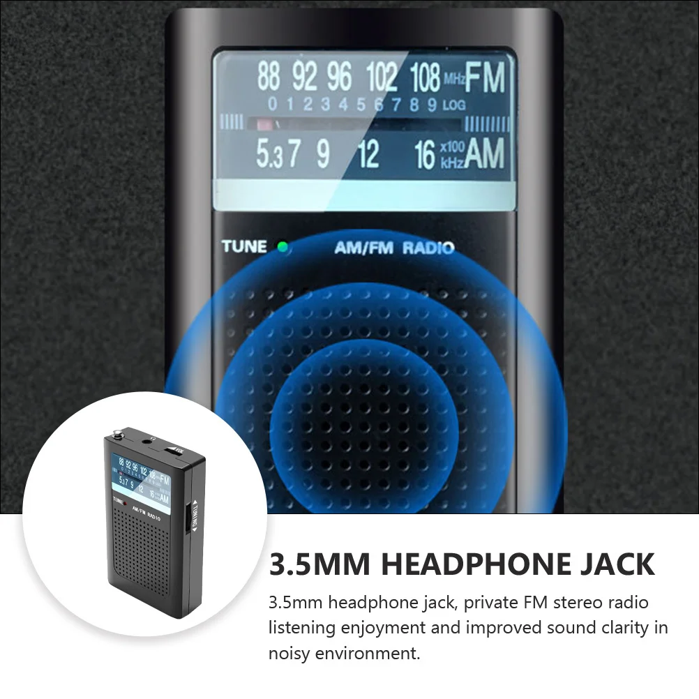 

Mini Portable Am Fm Radio Plastic 2 Band Radio Rechargeable LCD Screen External Speaker Stereo Tuning Sensitive