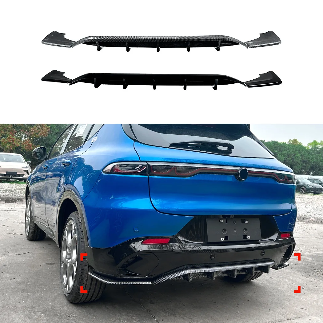 

Rear Bumper Diffuser Lip For Alfa Romeo Tonale 2023+ Piano Black Rear Under Spoiler Exterior Mod Kit Exterior Accessories