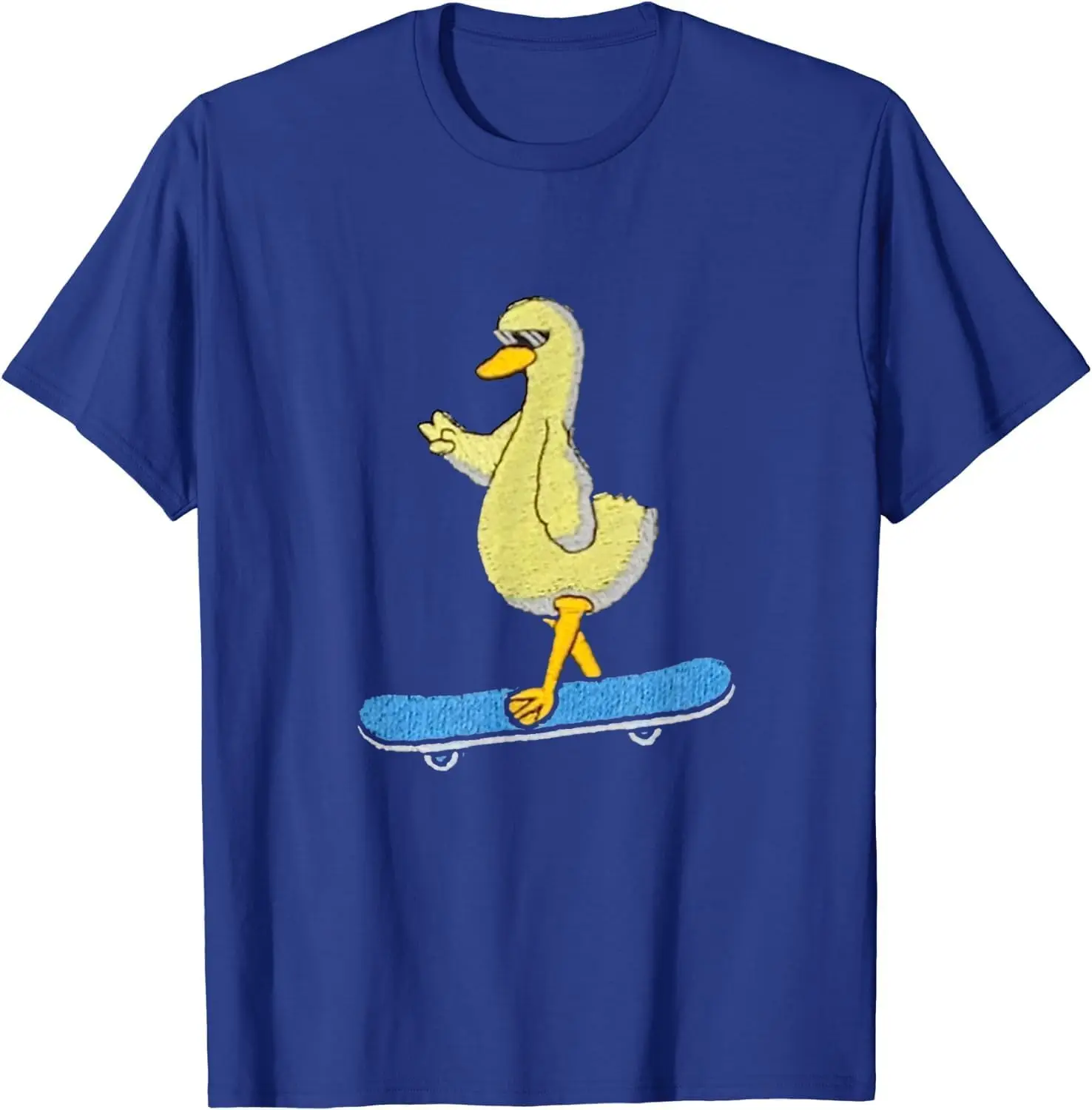 Quacking on Wheels Playful Skateboarding Duck T-Shirt  High Quality 100%Cotton Short Sleeve