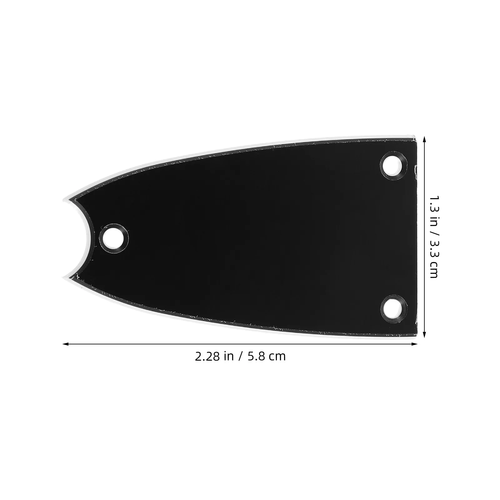 5Pcs Electric Guitar Truss Rod Cover Bell Shape Metal Neck Plate Black Headstock Shield Replacement Guitar Accessories Parts
