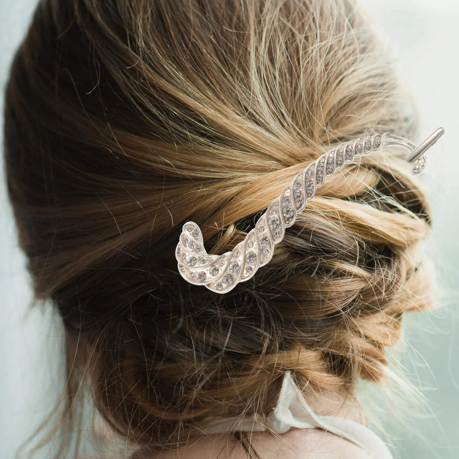 4Pcs Rhinestone Hair Clip Rectangular Barrette Sparkling Hair Jewelry Bridal Prom Wedding Glitter Accessories Rhinestone Clips