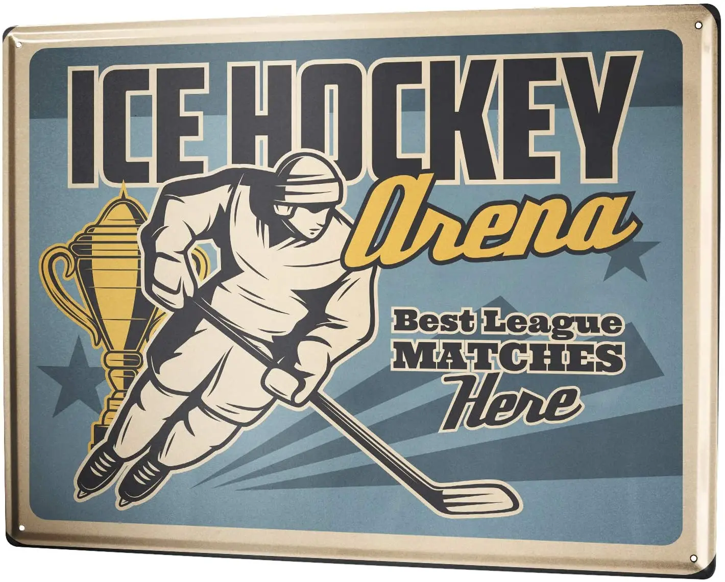 SINCE 2004 Sheet Metal Retro ice Hockey