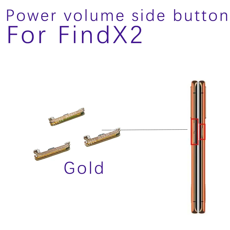 Power Volume Buttons For OPPO Find X2 On OFF Power Volume Side Keys Small Buttons Parts