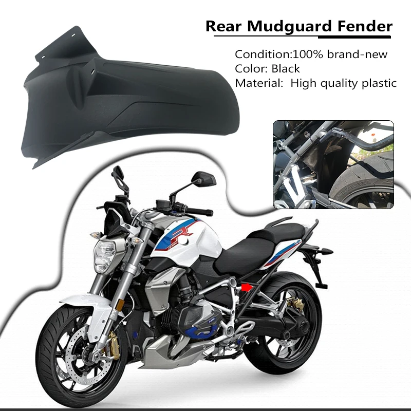 For BMW R1200R R1200RS LC R1250R 2015 2016 2017 2018 2019 2020 Motorcycle Rear Fender Extender Mudguard Splash Guard Cover