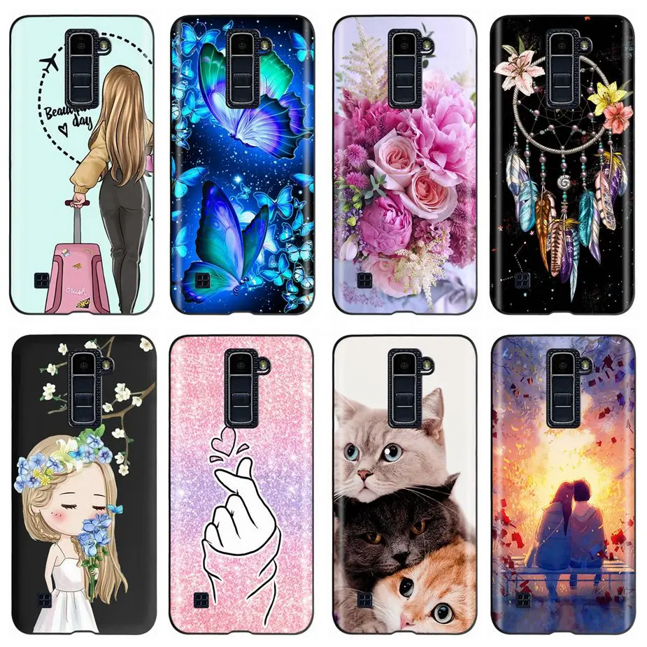 

Чехол для LG K10, милый чехол с рисунком, мягкий силиконовый матовый чехол для LG K10, K420, K430 K, 10, задние Чехлы для LG K10 2016, чехол-бампер