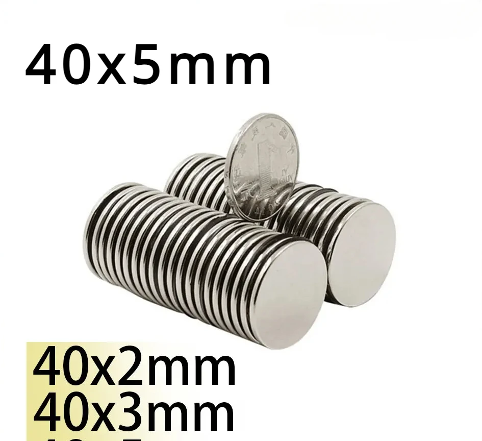 N35 40x2 40x3 40x5 Magnet Neodymium Magnets Nickle Coating  40*2  Search Magnetic Fridge Generation Plate Balls Toy Machine BIG