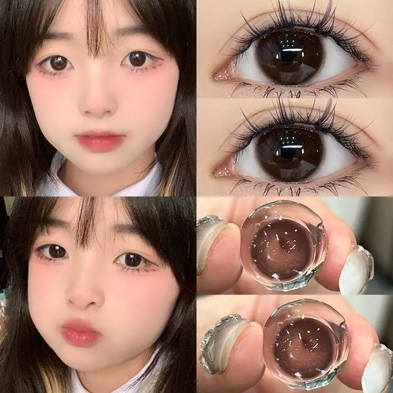 Mill Creek 1 Pair Korean Lenses Colored Contact Lenses with Degree Myopia Lenses Iris Beauty Pupil Color Cosmetic Free Shipping