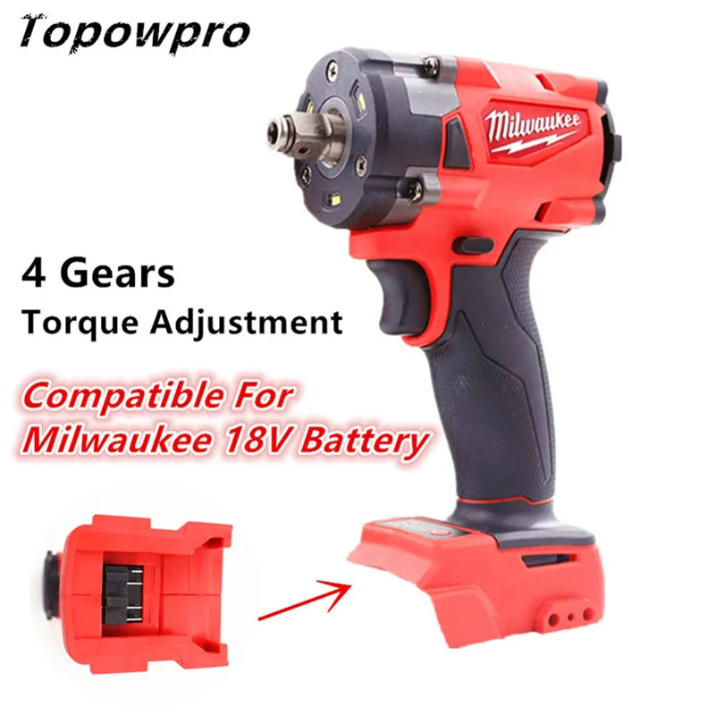 Tournevis électrique sans balais sans fil, outils électriques, perceuse, voiture, réparation de camion, compatible avec la batterie Milwaukee 18V