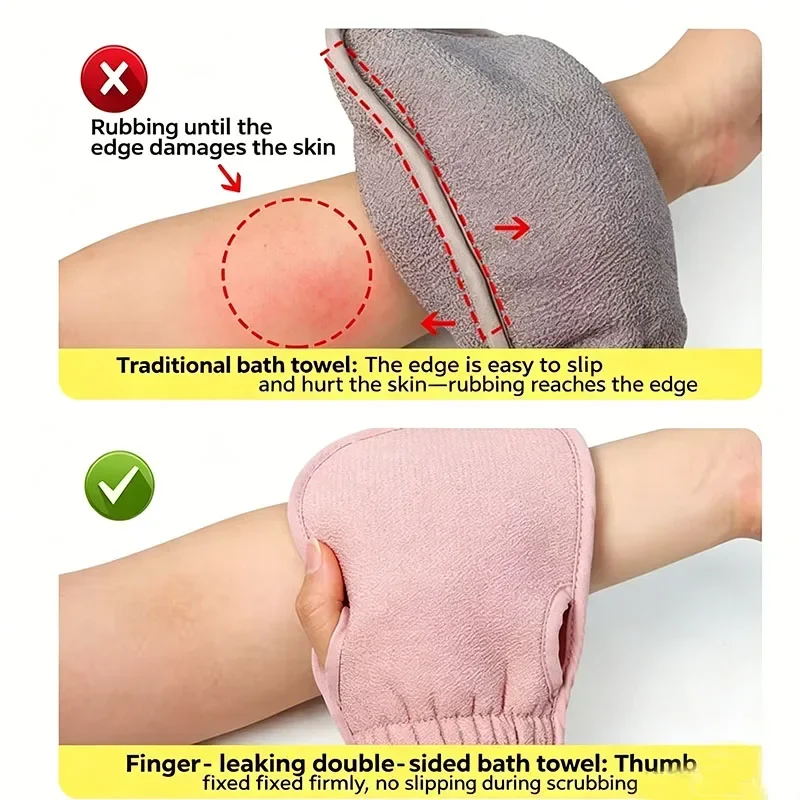 1Pcs  Bath for Peeling SPA Exfoliating Shower Brush Body Cleaning Scrub Mitt Rub Dead Skin Gloves Shower Towel Foam Body view 3