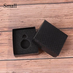 1pc Simple Pocket Watch Box Case Black Cardboard Cases Gifts Watch Leather Box