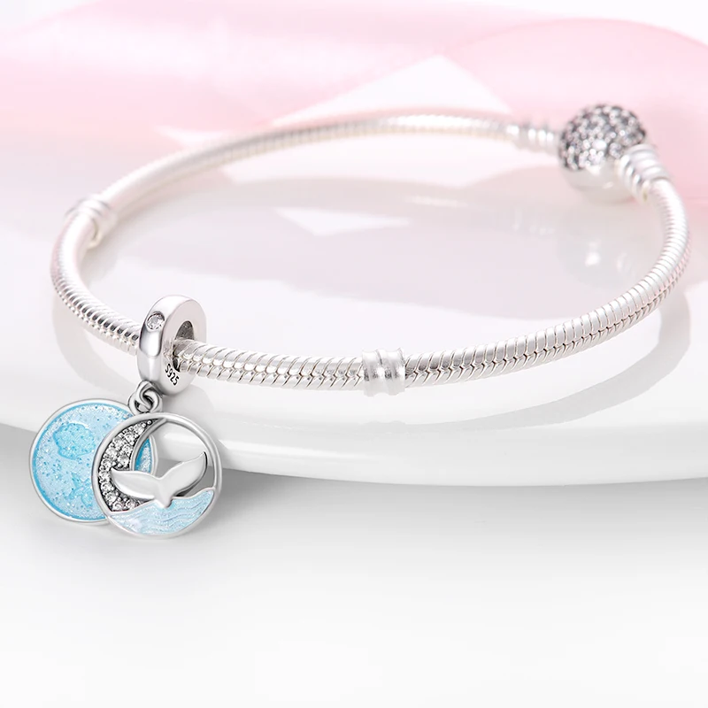 Summer 925 Sterling Silver Sailing Ship Lighthouse Luminous Ocean Series Charms Beads Fit Pan 925 Original Bracelets DIY Jewelry