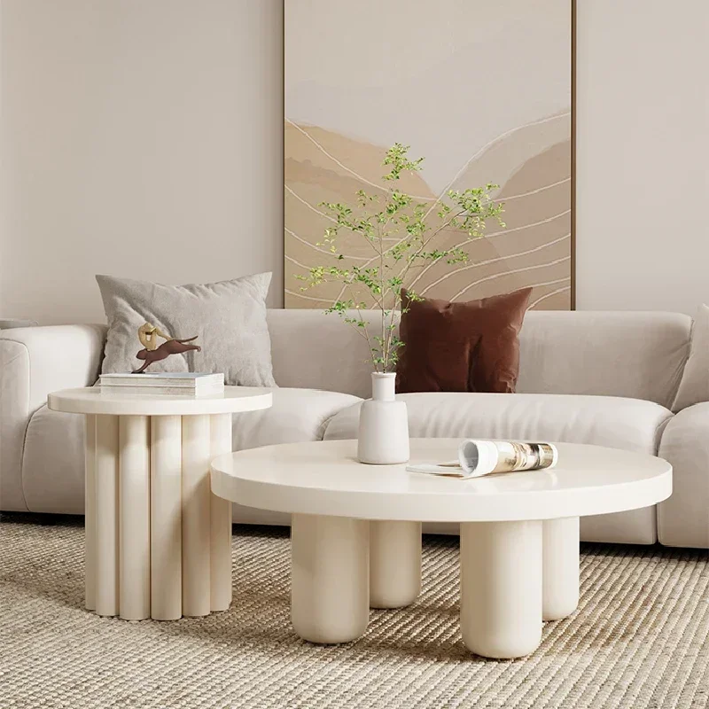 

Living Room Design Coffee Table Bedside Nordic Luxury Makeup Floor Round Center Table Modern Stoliki Kawowe Nordic Furniture