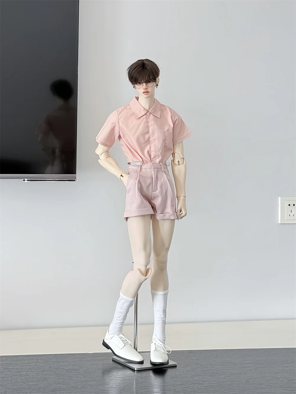 マルチカラーシャツ ID75 4点セット ベビーセット カラフルショーツ 多用途ベーシック スポット在庫 BJDドール Tシャツ おもちゃ ドールアクセサリー